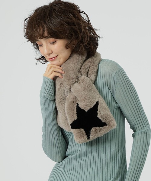 CAST:（キャストコロン）の「スターファーマフラー（マフラー・レディース・ブルー系その他2/ブラウン系その他3/ピンク系その他2/グレー系その他2/ベージュ・FREE）」の18枚目の写真