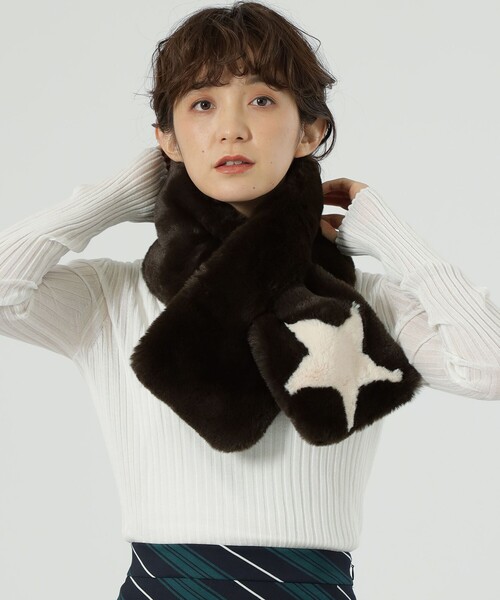 CAST:（キャストコロン）の「スターファーマフラー（マフラー・レディース・ブルー系その他2/ブラウン系その他3/ピンク系その他2/グレー系その他2/ベージュ・FREE）」の19枚目の写真