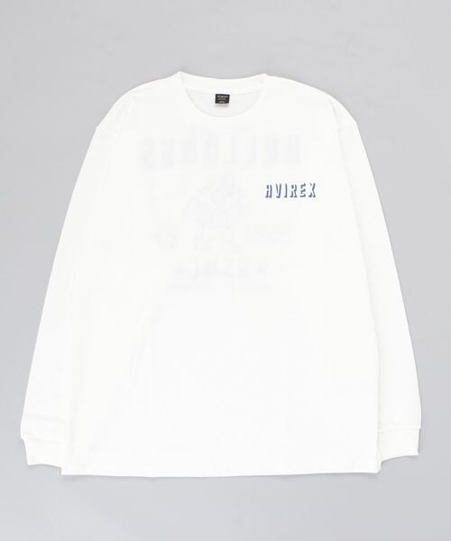 AVIREX（アヴィレックス）の「BULLDOG LONG SLEEVE T-SHIRT / ブルドッグ 長袖 Tシャツ / AVIREX / アヴィレックス（Tシャツ/カットソー・メンズ・ブラック/オリーブ系/ホワイト・2XL/M/L/XL）」の15枚目の写真