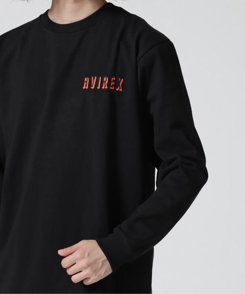 AVIREX（アヴィレックス）の「BULLDOG LONG SLEEVE T-SHIRT / ブルドッグ 長袖 Tシャツ / AVIREX / アヴィレックス（Tシャツ/カットソー・メンズ・ブラック/オリーブ系/ホワイト・2XL/M/L/XL）」の7枚目の写真