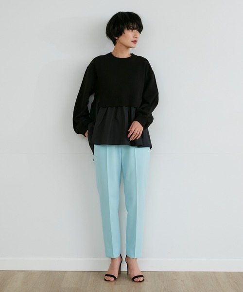 INED（イネド）の「美脚パンツ（その他パンツ・レディース・ネイビー/イエロー/ライトグリーン/オフホワイト/ブラック/サックスブルー/ピンク/グリーン/ブラウン/ブルー/グレイッシュブルー/チャコールグレー/キャメル/レッド/モスグリーン・5号/7号/9号/11号）」の16枚目の写真