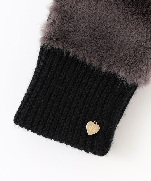 ブルーレーベルクレストブリッジ　フィンガーレス　グローブ　黒×グレー ブルーレーベルクレストブリッジ フィンガーレス グローブ 黒×グレー