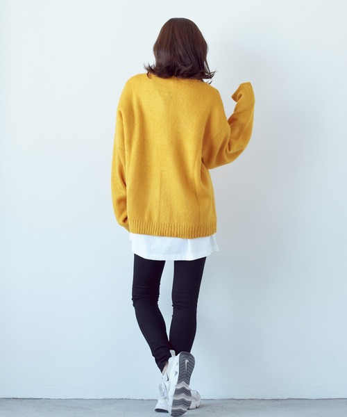 VIBGYOR(ヴィブジョー)の「モヘアタッチクルー/N BIG P/O(BL)(Tシャツ/カットソー・レディース・ブルー/ブラック系その他2/ブラック×レッド/グレー系その他/エメラルド/マスタード/グレー系その他2/ブラック×ホワイト/ライトグレー/グリーン/ブラック/レッド・MEDIUM)」の17枚目の写真