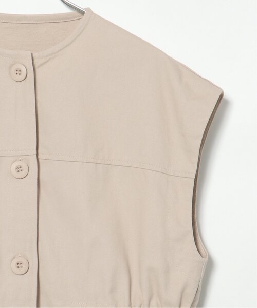 VENCEEXCHANGE（ヴァンスエクスチェンジ）の「ノーカラーマルチウェイジャケット／ミリタリージャケット／マルチWAY／ミリタリーベスト（ミリタリージャケット・レディース・ダークグリーン/オフホワイト・FREE）」の13枚目の写真