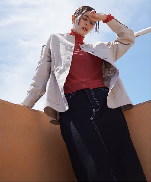 VENCEEXCHANGE（ヴァンスエクスチェンジ）の「ノーカラーマルチウェイジャケット／ミリタリージャケット／マルチWAY／ミリタリーベスト（ミリタリージャケット・レディース・ダークグリーン/オフホワイト・FREE）」の14枚目の写真