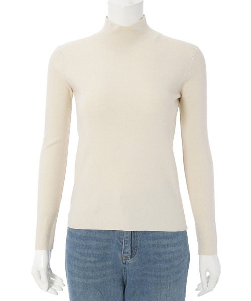 Edit Sheen（エディットシーン）の「プチハイネックベーシックニット（ニット/セーター・レディース・オレンジ/ブルー/ブラック/アイボリー/マスタード・M）」の11枚目の写真