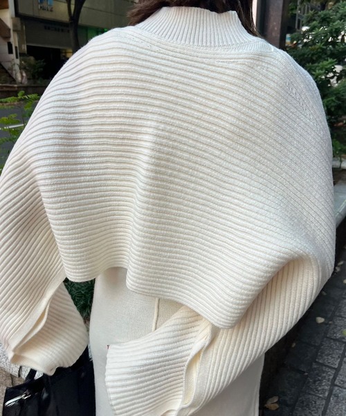 PAGEBOY(ページボーイ)の「マントボレロSETワンピース(ワンピース・レディース・チャコールグレー/ブラック/オフホワイト・FREE)」の9枚目の写真