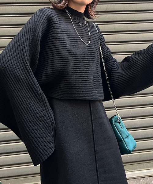 PAGEBOY(ページボーイ)の「マントボレロSETワンピース(ワンピース・レディース・チャコールグレー/ブラック/オフホワイト・FREE)」の10枚目の写真