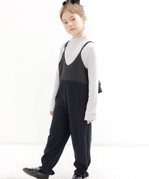 Bee des Bee（ビーデスビー）の「裏起毛 オールインワンパンツ（サロペット/オーバーオール・キッズ・ブラック・120cm/150cm/100cm/140cm/130cm/110cm）」の2枚目の写真