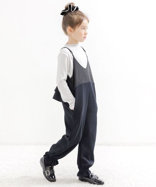 Bee des Bee（ビーデスビー）の「裏起毛 オールインワンパンツ（サロペット/オーバーオール・キッズ・ブラック・120cm/150cm/100cm/140cm/130cm/110cm）」の5枚目の写真