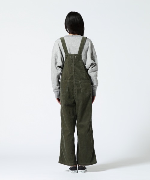 URVIN（アービン）の「URVIN/アービン　ZIP OVERALL CORDUROY（サロペット/オーバーオール・レディース・チャコール/オリーブ系・1/0）」の5枚目の写真