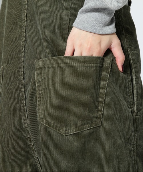 URVIN（アービン）の「URVIN/アービン　ZIP OVERALL CORDUROY（サロペット/オーバーオール・レディース・チャコール/オリーブ系・1/0）」の7枚目の写真