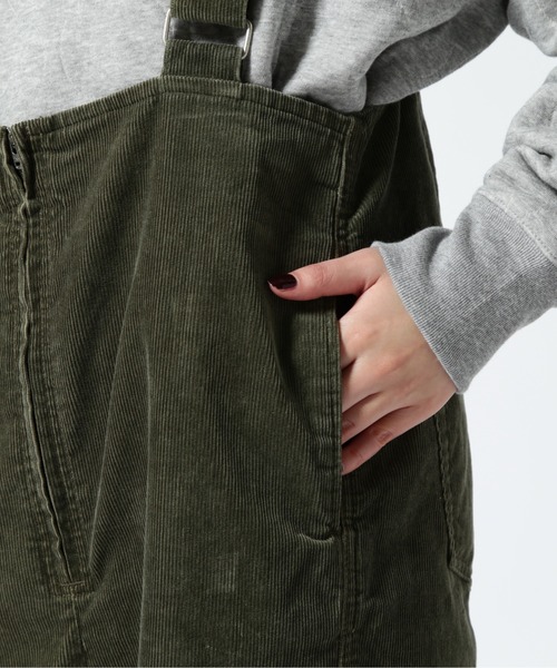 URVIN（アービン）の「URVIN/アービン　ZIP OVERALL CORDUROY（サロペット/オーバーオール・レディース・チャコール/オリーブ系・1/0）」の8枚目の写真