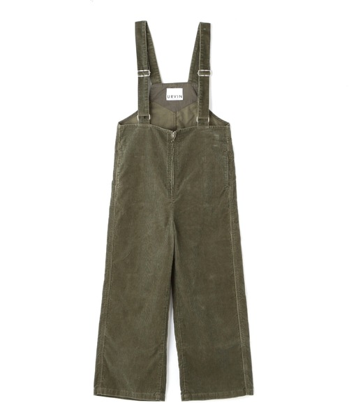 URVIN（アービン）の「URVIN/アービン　ZIP OVERALL CORDUROY（サロペット/オーバーオール・レディース・チャコール/オリーブ系・1/0）」の10枚目の写真