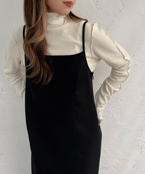 apres jour mignon(アプレジュールミニョン)の「起毛リブメロートップス【ZOZOTOWN限定アイテム】(Tシャツ/カットソー・レディース・ブラック/グレイッシュベージュ/グリーン/ブルー/オレンジ/アイボリー・フリー/X-LARGE)」の14枚目の写真