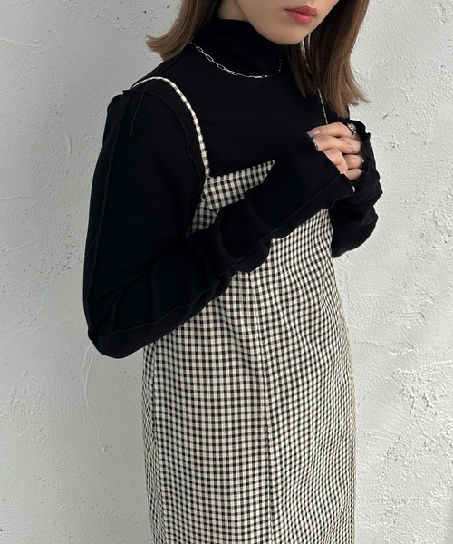 apres jour mignon(アプレジュールミニョン)の「起毛リブメロートップス【ZOZOTOWN限定アイテム】(Tシャツ/カットソー・レディース・ブラック/グレイッシュベージュ/グリーン/ブルー/オレンジ/アイボリー・フリー/X-LARGE)」の21枚目の写真