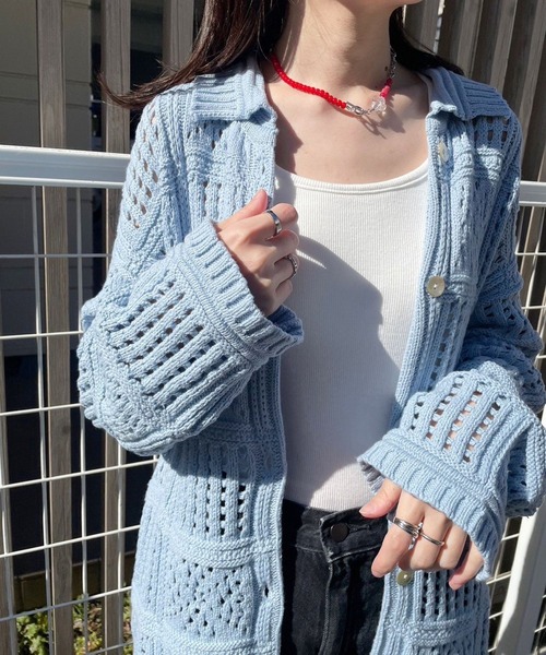 OKIRAKU(オキラク)の「☆ 【by daisy】カラービーズ×チェーンチョーカーネックレス RA22-1001(ネックレス・レディース・グリーン/レッド・FREE)」の13枚目の写真