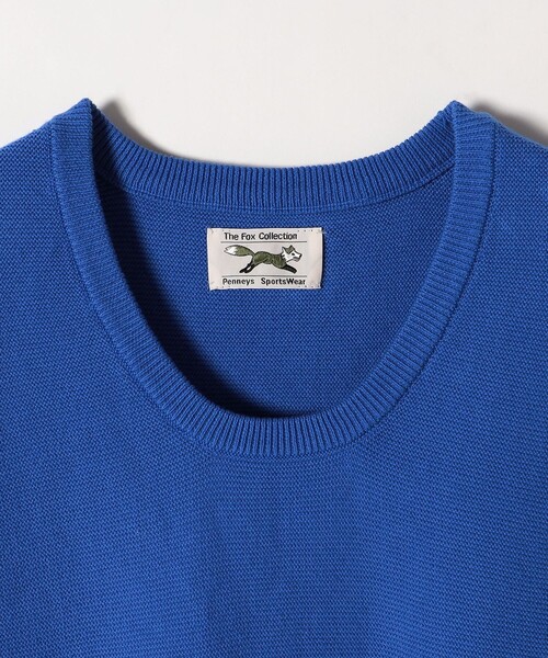PENNEYS(ぺニーズ)の「【SHIPS any別注】PENNEYS:〈手洗い可能〉THE FOX ワンポイント ニット ベスト(ベスト・レディース・オフホワイト/ブルー・ONE SIZE)」の5枚目の写真