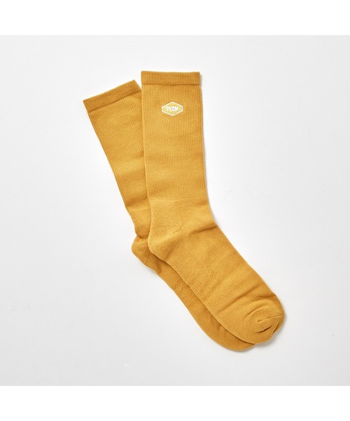 PALLADIUM(パラディウム)の「PALLADIUM/パラディウム DIAMOND LOGO CREW SOCKS/ダイヤモンドロゴ クルーソックス(ソックス/靴下・メンズ・ホワイト/ブルー/イエロー/ブラック・M/L)」の4枚目の写真