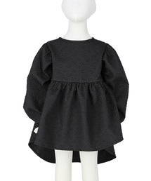 キッズ 親子お揃い上品エンボスブラウス