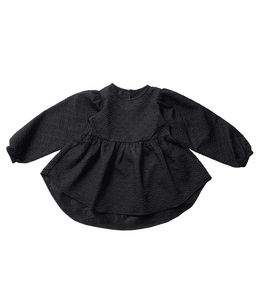 coca(coca)(コカ)の「キッズ 親子お揃い上品エンボスブラウス(シャツ/ブラウス・キッズ・ライトベージュ/ブラック・100/110/120/130/140)」の11枚目の写真