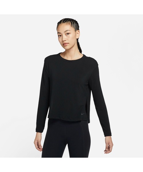 NIKE(ナイキ)の「ナイキ NIKE ナイキ NY DF L/S トップ(Tシャツ/カットソー・レディース・パープル/ブラック・M/L)」の1枚目の写真