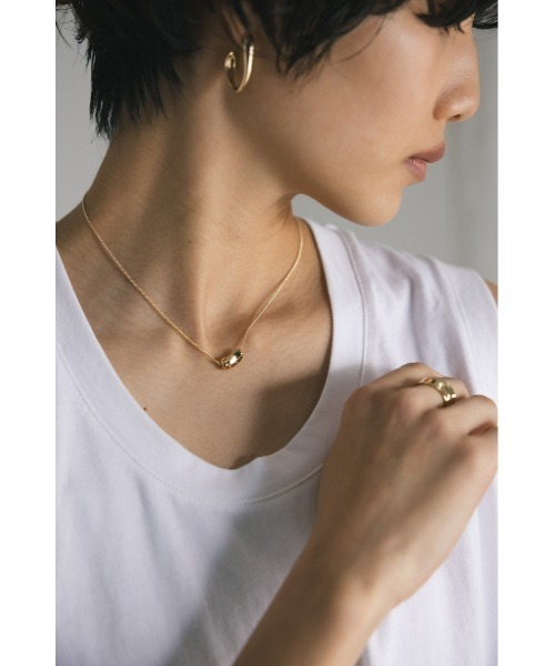 STYLEMIXER（スタイルミキサー）の「ビーンズミニマルネックレス（ネックレス・レディース・シルバー/ゴールド・FREE）」の7枚目の写真