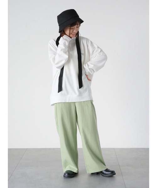 ehka sopo（エヘカソポ）の「タックワイドパンツ（その他パンツ・レディース・ベージュ/グレー/グリーン・ﾌﾘ-）」の6枚目の写真