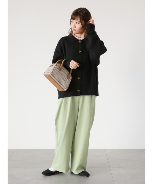 ehka sopo（エヘカソポ）の「タックワイドパンツ（その他パンツ・レディース・ベージュ/グレー/グリーン・ﾌﾘ-）」の7枚目の写真