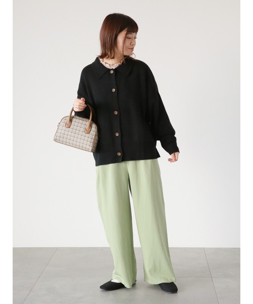 ehka sopo（エヘカソポ）の「タックワイドパンツ（その他パンツ・レディース・ベージュ/グレー/グリーン・ﾌﾘ-）」の8枚目の写真