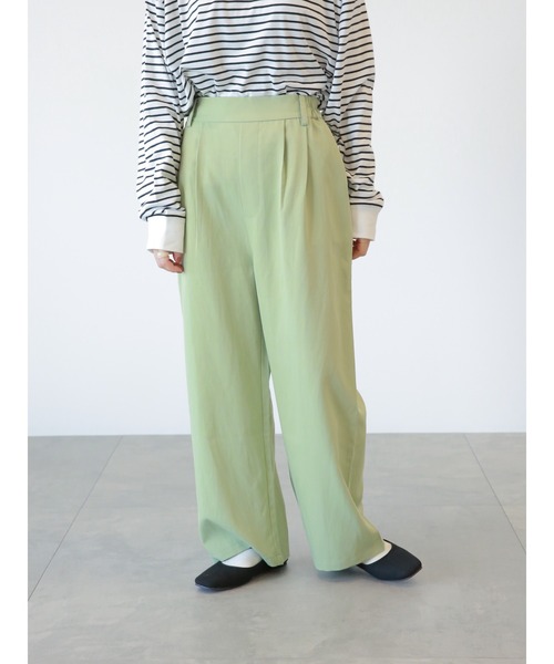 ehka sopo（エヘカソポ）の「タックワイドパンツ（その他パンツ・レディース・ベージュ/グレー/グリーン・ﾌﾘ-）」の17枚目の写真