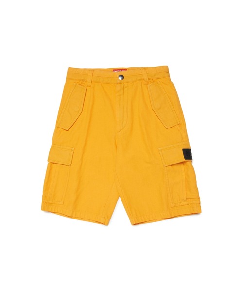 DIESEL(ディーゼル)の「キッズ ショートパンツ カラーパンツ(カーゴパンツ・キッズ・イエロー・14Y/8Y/4Y/12Y/6Y/10Y)」の1枚目の写真