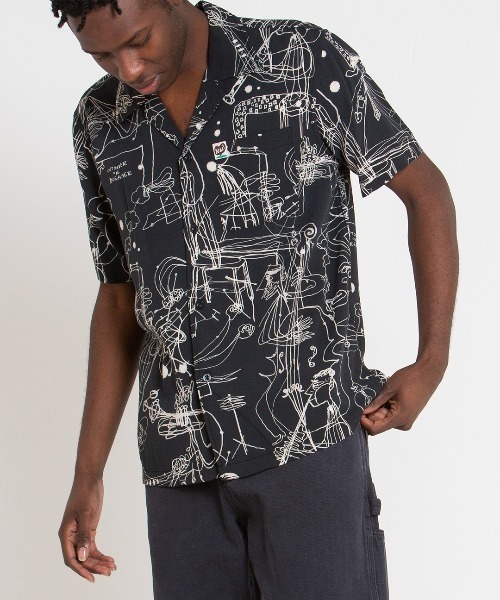 DEUS EX MACHINA(デウスエクスマキナ)の「R.G CATO SS SHIRT(シャツ/ブラウス・メンズ・ピンク/ブラック・SMALL/MEDIUM/LARGE)」の1枚目の写真