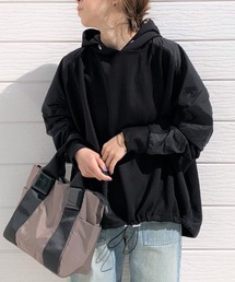 Q | 袖ギャザードルマンパーカー(パーカー)
