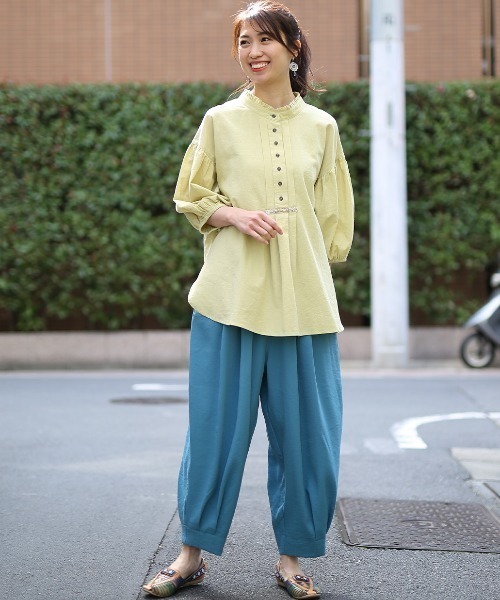 チチカカ（チチカカ）の「エッグタックパンツ（その他パンツ・レディース・ネイビー/オレンジ/ライトベージュ/ブルー/ブラック/カーキ・MEDIUM/LARGE）」の17枚目の写真