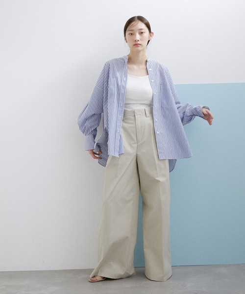 ADAM ET ROPE'(アダムエロペ)の「【一部サイト限定】TCブロードバンドカラーシャツ(シャツ/ブラウス・レディース・オフホワイト/キナリ/ピンク/ブルー系その他5/ブルー系その他4/ピンク系その他2/ホワイト系その他5/ブルー系その他6・FREE)」の21枚目の写真