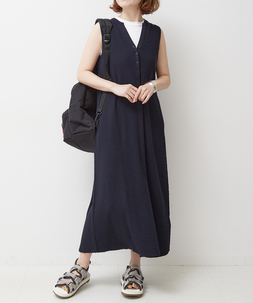 新品同様Spick and Span リブニットワンピース　ネイビー Spick & Span（スピックアンドスパン）の「≪追加≫リブニット