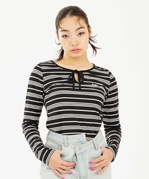 X-girl | STRIPED TEARDROP TOP(Tシャツ/カットソー)