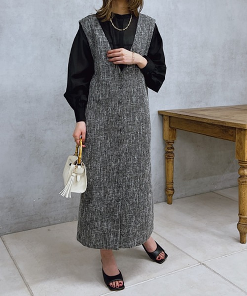 un dix cors(アンディコール)の「シアーオーバーシャツ(シャツ/ブラウス・レディース・ブラック/サックスブルー/アイボリー・FREE)」の9枚目の写真