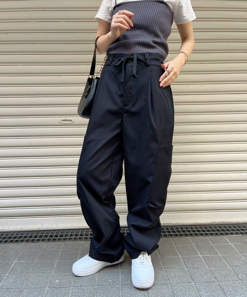 2色 カーゴパンツ ワイドパンツ ポケット アメリカン ルーズ acd23118-6.jpg