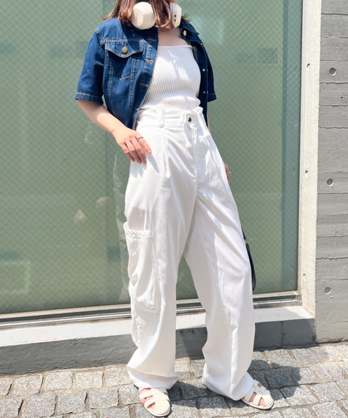 CLEA(クレア)の「サイドBIGポケット/ミリタリールーズカーゴパンツ(カーゴパンツ・レディース・ブラック/グレー/ホワイト・M/L)」の11枚目の写真