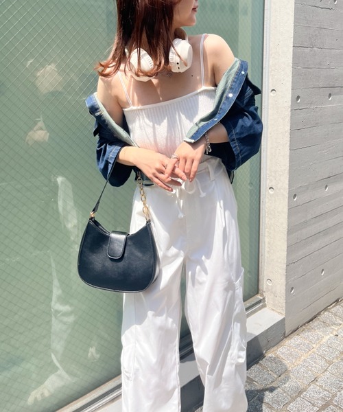 CLEA(クレア)の「サイドBIGポケット/ミリタリールーズカーゴパンツ(カーゴパンツ・レディース・ブラック/グレー/ホワイト・M/L)」の8枚目の写真