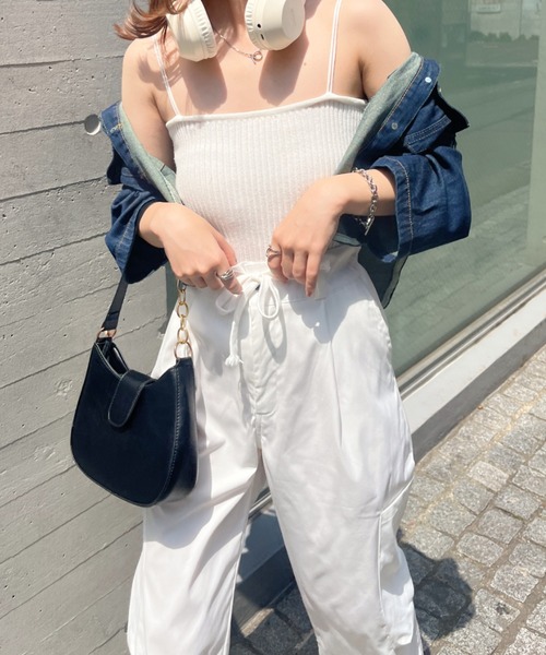 CLEA(クレア)の「サイドBIGポケット/ミリタリールーズカーゴパンツ(カーゴパンツ・レディース・ブラック/グレー/ホワイト・M/L)」の7枚目の写真