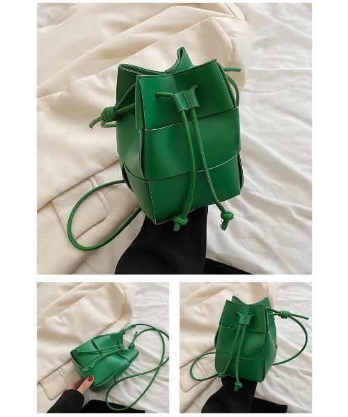 Burner(バーナー)の「【OKUOKU 0909】フェイクレザー ミニ ショルダーバッグ oku-bag-669245652324-24 U(ショルダーバッグ・レディース・ブラック/ホワイト/グリーン・FREE)」の5枚目の写真