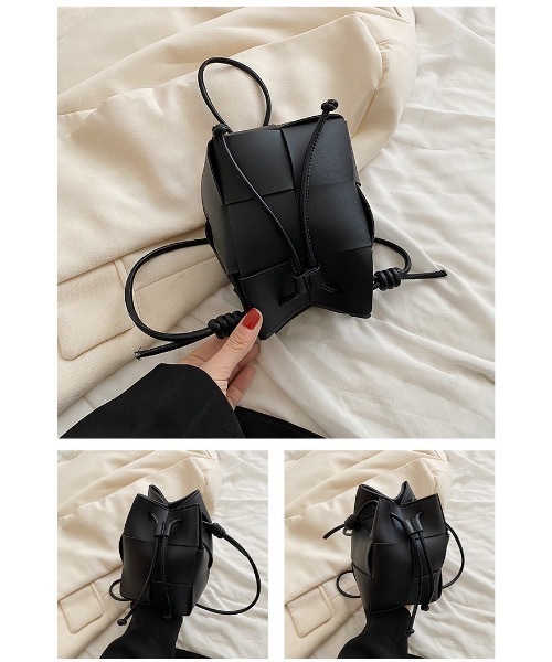 Burner(バーナー)の「【OKUOKU 0909】フェイクレザー ミニ ショルダーバッグ oku-bag-669245652324-24 U(ショルダーバッグ・レディース・ブラック/ホワイト/グリーン・FREE)」の12枚目の写真