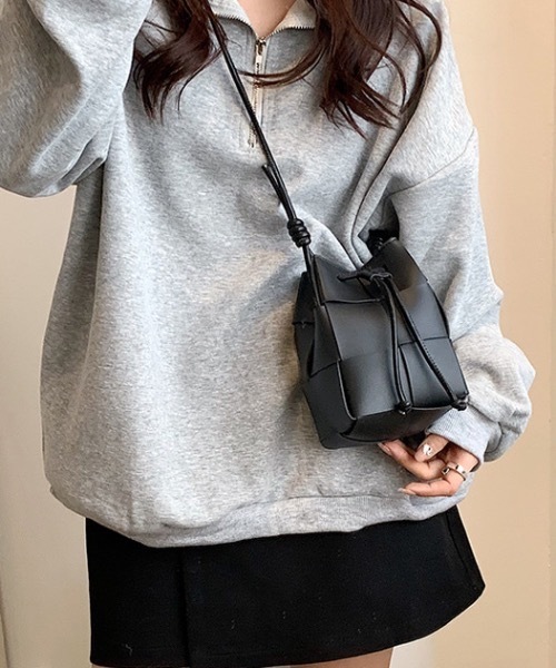 Burner(バーナー)の「【OKUOKU 0909】フェイクレザー ミニ ショルダーバッグ oku-bag-669245652324-24 U(ショルダーバッグ・レディース・ブラック/ホワイト/グリーン・FREE)」の6枚目の写真