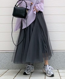 Q | プリーツチュールスカート(スカート)
