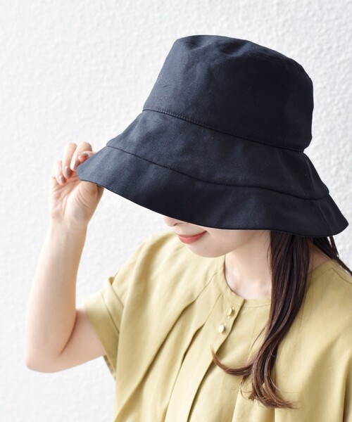 SHIPS（シップス）の「* 紐付き つば広 ハット◆（ハット・レディース・オフホワイト/ブラック/ベージュ・ONE SIZE）」の3枚目の写真