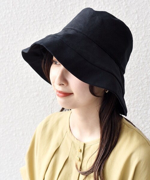 SHIPS（シップス）の「* 紐付き つば広 ハット◆（ハット・レディース・オフホワイト/ブラック/ベージュ・ONE SIZE）」の14枚目の写真