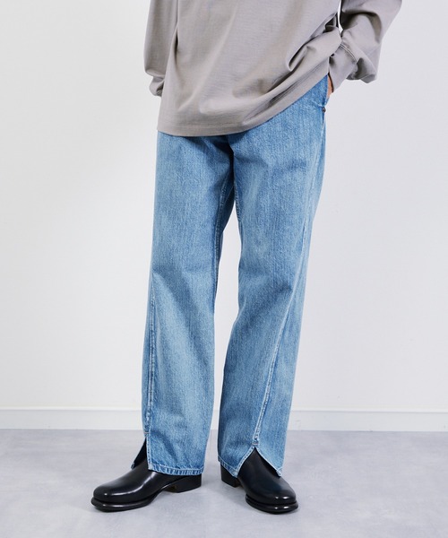 KIIT(キート)の「KIIT キート / SENTER SLIT PANTS センタースリットパンツ / KIP-P93A-006(デニムパンツ・メンズ・インディゴブルー・1/2/3)」の15枚目の写真